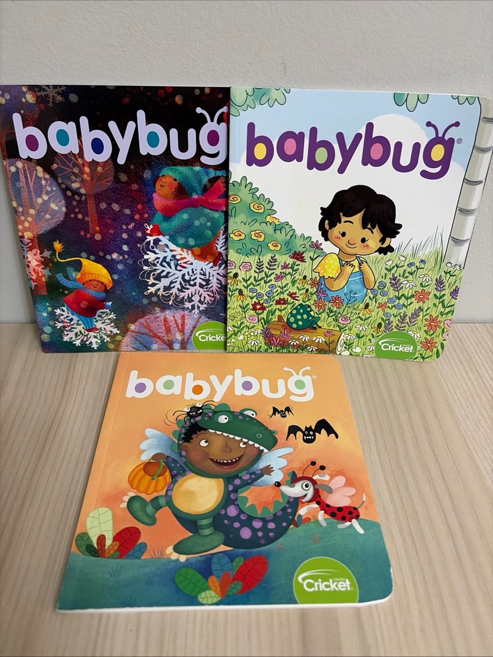 BabyBug Kids Board Book Set - Colorful Orange, Purple & Green Covers